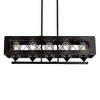 31.5" Industrial Farmhouse Chandelier with Metal Frame and Rope Accents, 5-Light Fixture, Adjustable Height for Dining, Kitchen, or Lounge - 2 of 4