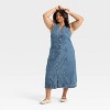 Women's Denim Button-Down Ankle Dress - Universal Thread™ - 3 of 3