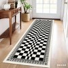 COZONY Washable Modern Abstract Checkered Low Pile Area Rug for Living Room Bedroom Dining Room - 3 of 4