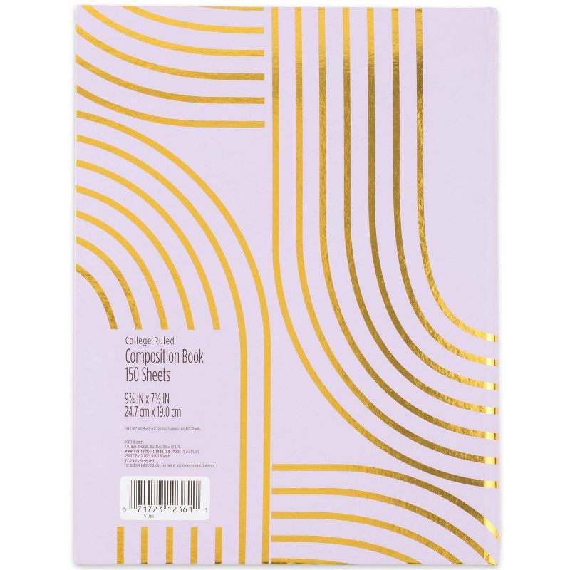 Five Star 150pg College Rule Composition Notebook 10.1&#34;x7.5&#34; Pink and Gold Rainbow, 4 of 6