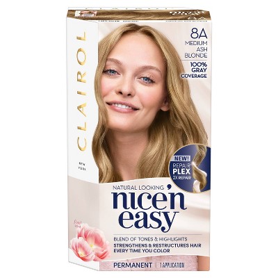 Clairol Nice'n Easy Permanent Hair Color - 8A Medium Ash Blonde - 1 kit