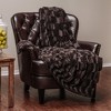 Chanasya Embossed Deco Faux Fur Throw Blanket - 2 of 4