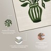 Art Remedy Green Vase II Minimalistic Botanical and Floral Art Prints Framed - 4 of 4