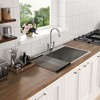 Gulches 28" Drop-in Topmount Single Bowl Sink, 16 Gauge T304 Stainless Steel, Brushed Satin Finish - 3 of 4