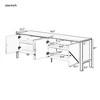 FONTOI 70.9'' TV Stands for Televisions up to 75", Entertainment Center with 2 Spacious Cabinets for Living room, White, 15.7"*24"*70.9" - 3 of 4