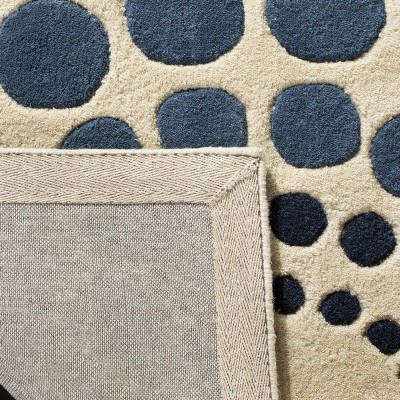 Ivory and Multi Wool Viscose Handmade Tufted Area Rug