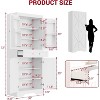 72" Tall Kitchen Pantry Cabinet, Freestanding Tall Cupboard Storage Cabinet with 6 Door Shelves, 1 Drawer, 2 Cabinets and 4 Adjustable Shelves - 2 of 4