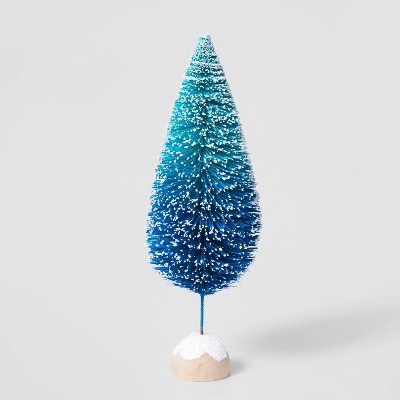 12in Bottle Brush Tree Decorative Figurine Blue Ombre - Wondershop™