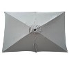 Okak 6 x 9ft Outdoor Patio Waterproof Umbrella with Push Button Tilt Market Table Umbrella with Crank without flap for Pool Backyard Garden - 4 of 4