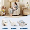 Power Recliner Chair, Swivel Rocker Chair, Chenille Upholstered Glider Recliner Nursery Chair with USB Ports, Ergonomic High Back Single Sofa - 3 of 4
