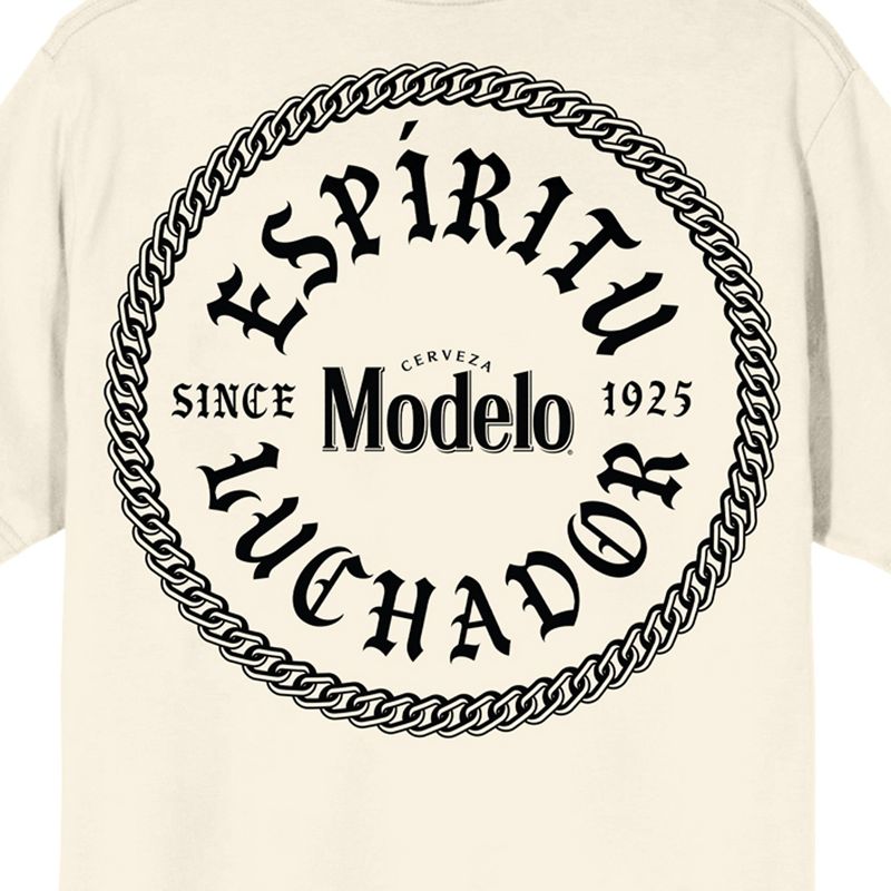 Modelo Pablo Dier Signature Crew Neck Short Sleeve Natural Men's T-shirt, 4 of 5