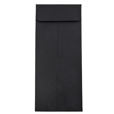 JAM Paper #11 Policy Business Envelopes 4.5 x 10.375 Black Linen V01219