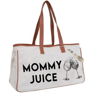 Magid Canvas Wine Tote "MOMMY JUICE" - 1 of 4