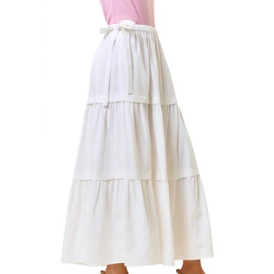 Women's Side Drawstring Waist Maxi Skirt - Doe and Rae