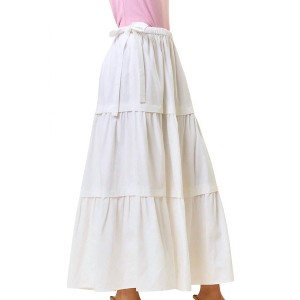 Women's Side Drawstring Waist Maxi Skirt - Doe and Rae - 1 of 3
