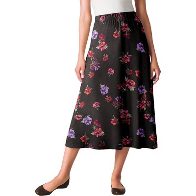 Woman Within Plus Size 7-Day Knit A-Line Skirt