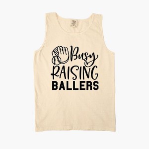 Simply Sage Market Women's Busy Raising Ballers Baseball Garment Dyed Heavy Weight Tank - 1 of 2