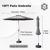 PAGED 10FT Patio Umbrella Aluminum Market Umbrella with Tilt, Crank and 8 Ribs for Garden and Poolside, Base Not Included - 2 of 4