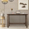 FURNIinspire Desks, Rectangular Farmhouse Table with Large Desktop Storage, Modern Table for Livingroom, Brown, 55.1"*25.4"*35.6" - 2 of 4