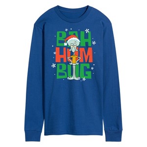 Men's - SpongeBob SquarePants - Squidward Bah Humbug Long Sleeve Graphic T-Shirt - 1 of 4