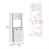 LunaLulinlk Kitchen Pantry with 3-Doors Cabinet and Drawer - 3 of 4