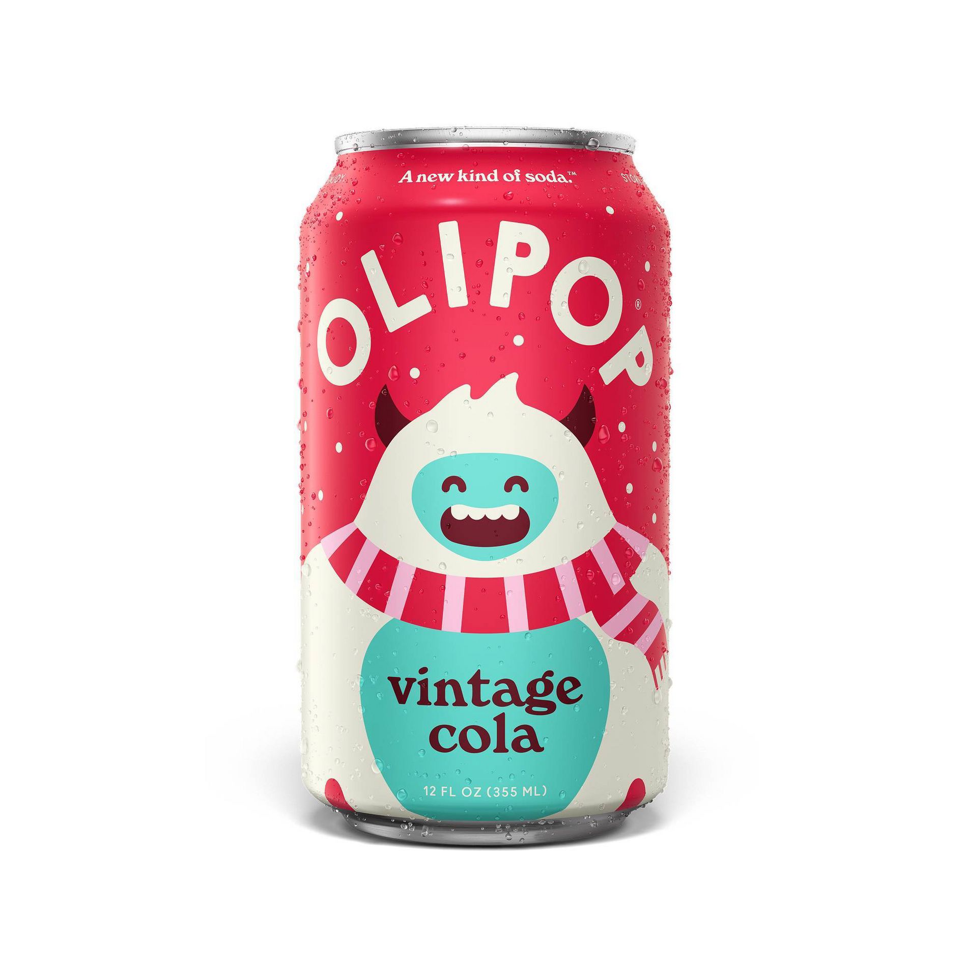 OLIPOP 6g Fiber Prebiotic Soda, Vintage Cola - 12 fl oz Can