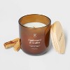 Amber Glass Wooden Wick Applewood and Amber Jar Candle 8oz - Threshold™ - 3 of 3
