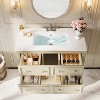 Tribesigns Bathroom Vanity with Ceramic Sink, Freestanding Storage Cabinet with Soft-Close System, Beige - 3 of 4
