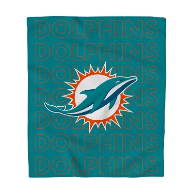 NFL Miami Dolphins Echo Team Wordmark Plush Blanket