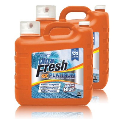Ultra Fresh 5 Gal Liquid Laundry Detergent Washing Soap, 6X Platinum