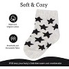 Rising Star Infant Socks for Baby Boys, Crew Ankle Cotton Infant Socks 0-12 months- 8 pack (Gray Stars) - 2 of 4