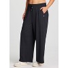 RBX Active Women's Ultra Lightweight Buttery Soft Stretchy Wide Leg Everyday Lounge Pants with Pockets and Adjustable Waistband - 3 of 4