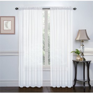 Kate Aurora 2 Piece Halloween Themed Rod Pocket Sheer Voile Window Curtain Panels - 1 of 1