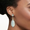 Ross-Simons Aqua Chalcedony and 2.60 ct. t.w. Blue and White Topaz Drop Earrings in 18kt Gold Over Sterling - 2 of 4