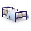 NicBex Twin Size Simple Wood Toddler Bed with Wooden Curved Headboard & Safety Rail,Cute Platform Bed for Kids Room - 2 of 4