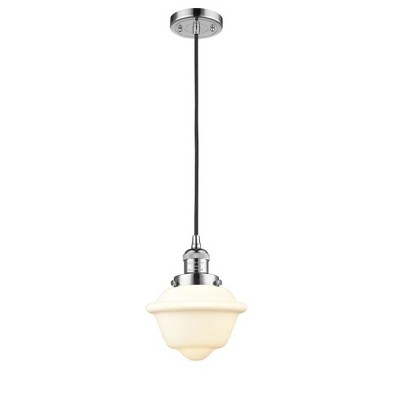 Oxford - 1 Light Cord Hung Mini Pendant In Traditional Style-8 Inches Tall and 7.5 Inches Wide