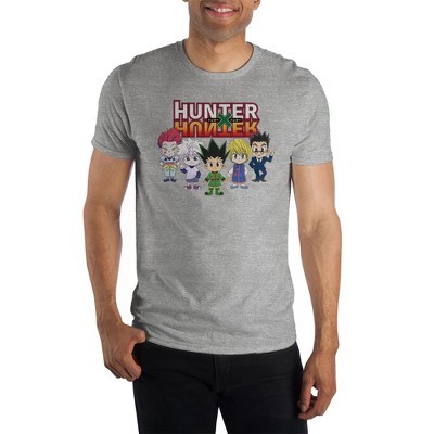 Hunter X Hunter Tonal Color Anime Characters Mens and Womens Short Sleeve  T-Shirt (Black, S-XXL) 