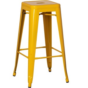 Basicwise 30" Backless Metal Bar Stool – Stackable, Heavy-Duty, Indoor/Outdoor Use for Kitchen, Bar, Patio, Café, Bistro & More - 1 of 4