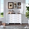 Farmhouse Drawers Dresser for Bedroom, Wood Curved Wide Chest of Drawers - 3 of 4