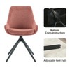 DYHOME Dining Room Chairs Set of 6, Mid Century Modern Kitchen Swivel Upholstered Dining Chair - 4 of 4