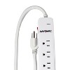 RAYOVAC® 6-AC Outlet and 3-USB Port Surge Protector Power Strip, 1.5-Ft. Cord with Straight Plug, FL-301CS in White - 3 of 4