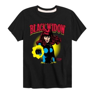Boys' - Marvel - Black Widow Logo Short Sleeve Graphic T-Shirt - 1 of 4