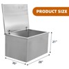 Drop in Ice Chest, Stainless Steel Commercial Ice Bin with Hinged Cover, Outdoor Kitchen Ice Bar for Drinks - 2 of 4