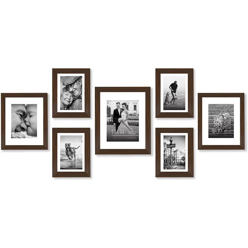 Americanflat Picture Frame Set of 7 Pieces with tempered shatter-resistant glass - Available in a variety of sizes and styles, 1 of 5
