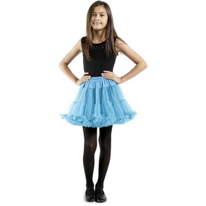 BellaSous Women’s Multi-Layered Tutu Skirt, Adult Costume Skirt for Halloween, Parties, and Dress-Up Events- Black - 1 of 4