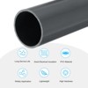 Unique Bargains PVC Water Plumb DIY Crafts High Impact Rigid Round Pipes 8" Length - 3 of 4