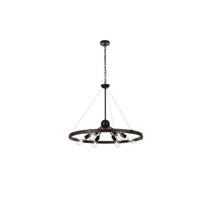 Elegant Lighting Thora 32 inch Pendant Light in Weathered Black - 1 of 4