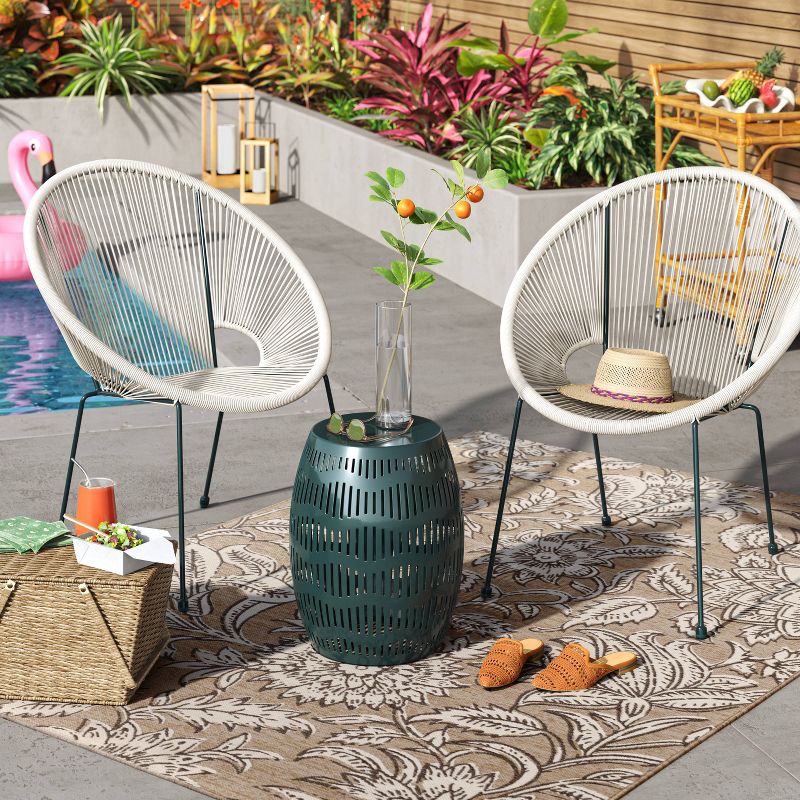 Fisher Stack Disc Steel Outdoor Patio Chair, Arm Chair White - Threshold&#8482;, 3 of 8