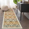 Washable Floral Print Living Room Bedroom Rugs, Soft Non Slip Farmhouse Carpet for Dining Room Kitchen, Vintage Home Decor Rugs - 3 of 4
