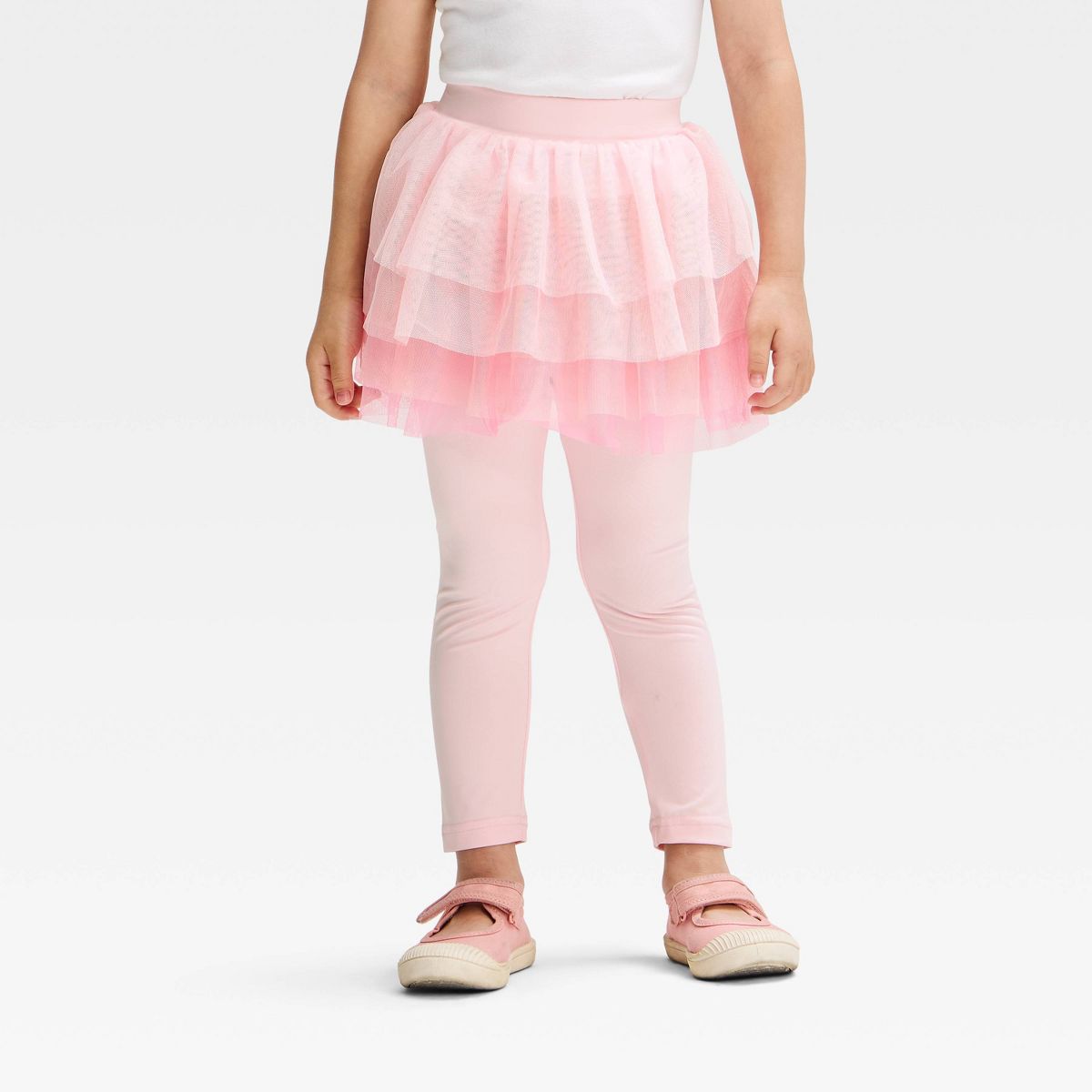 Toddler Girls' Disney Princess Varsity Sweatshirt and Legging with Tutu Skirt Set - Pink - thumbnail 4
